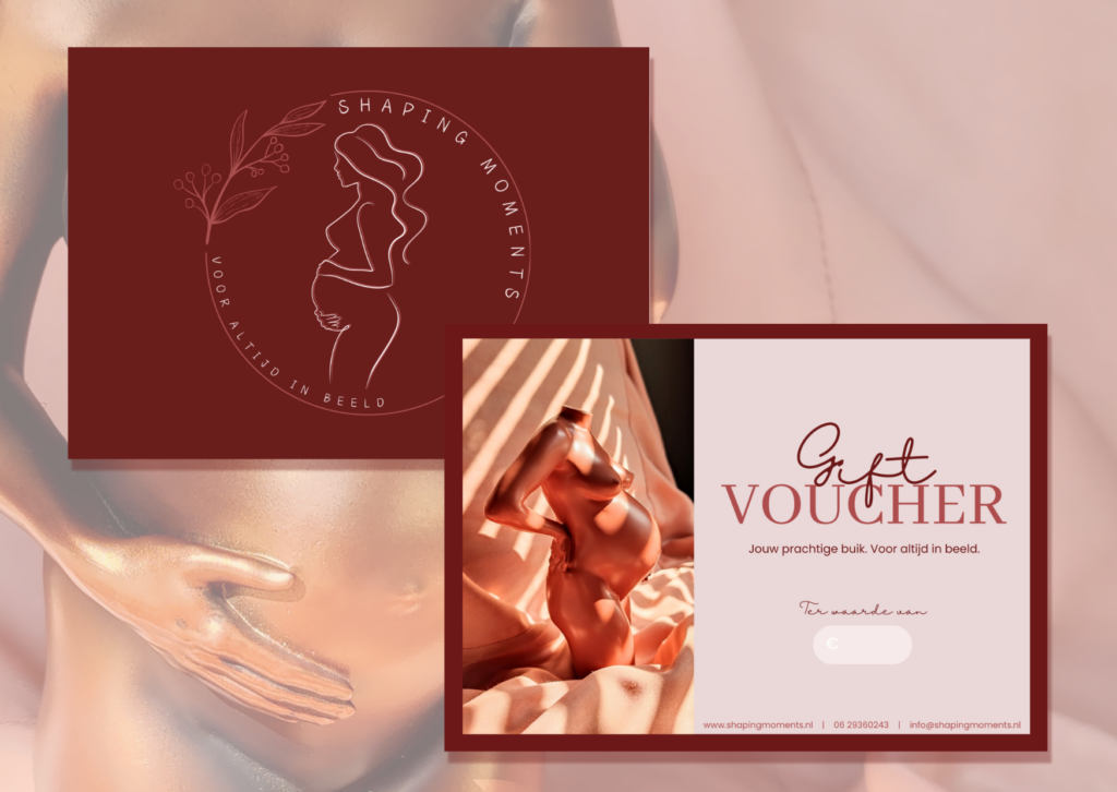 Zwangerschapsbeeldje - 3D - Buik - Beeld - Cadeau - Babyshower - Herinnering - Zwanger - Baby - Cadeaubon