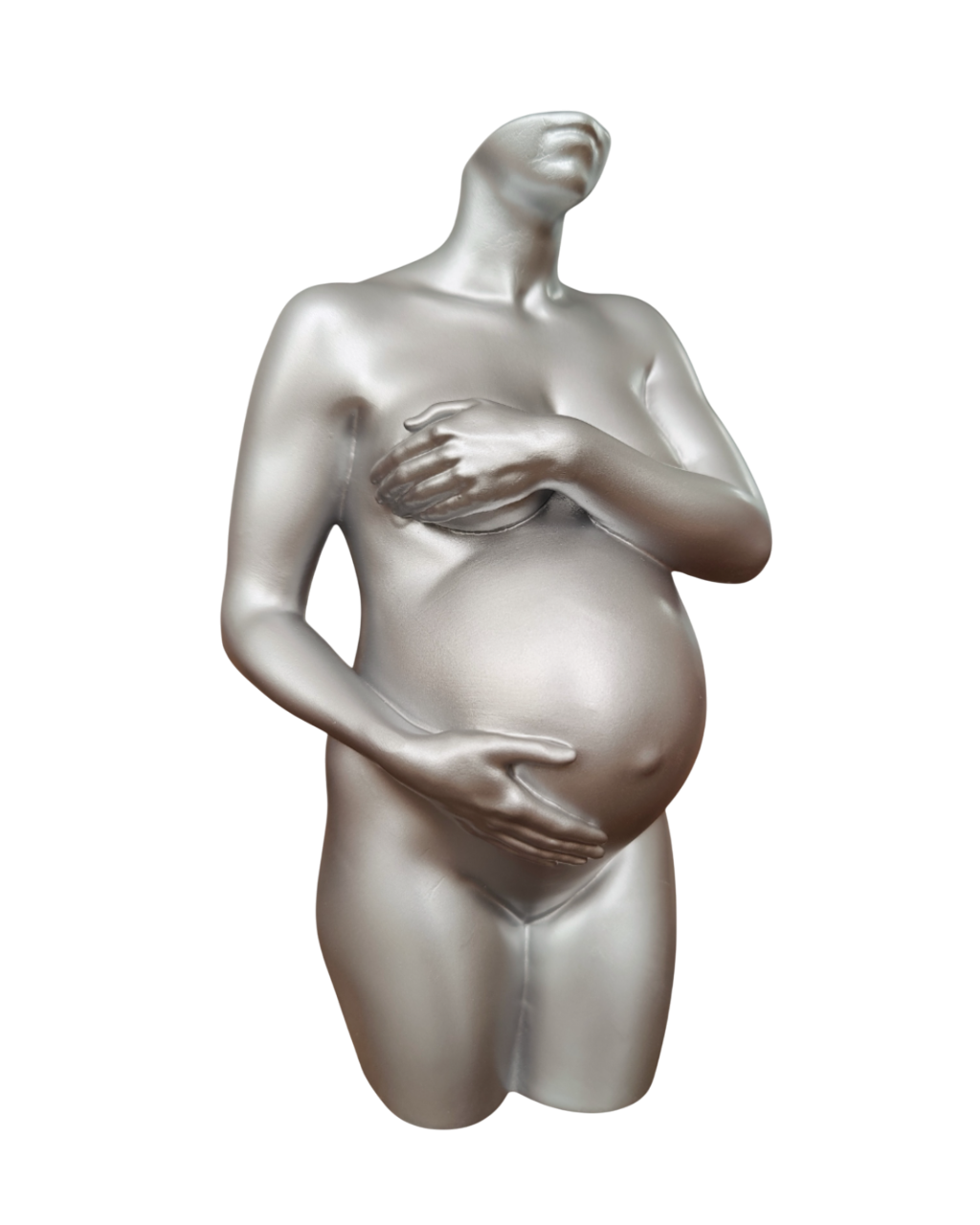 Zwangerschapsbeeldje - Metallic Shape Zilver - Goud - Koper - Rosé - 3D - Limburg - Brabant - Buik - Zwanger