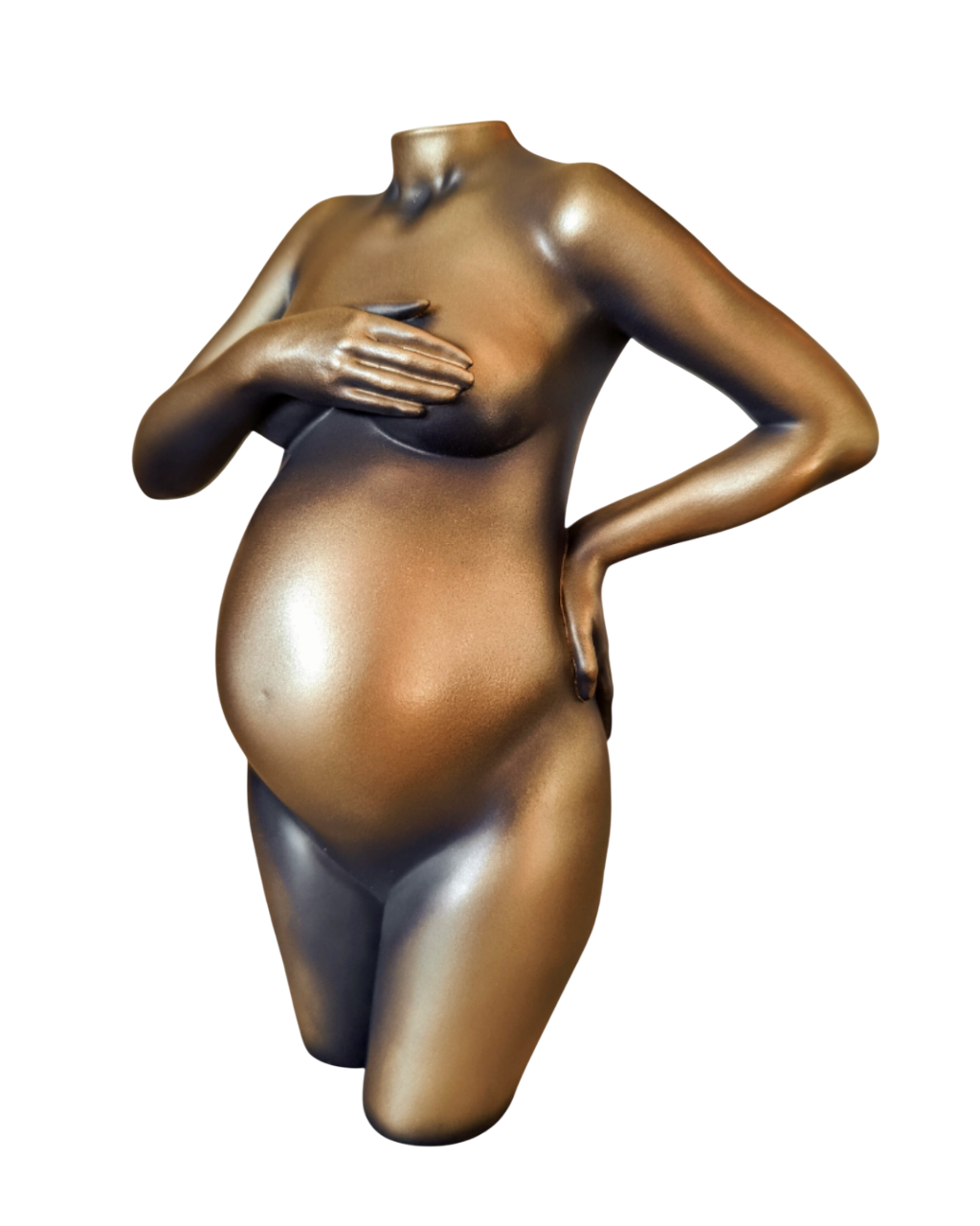 Zwangerschapsbeeldje Metal Aged Shape - 3D - Brons - Bronzen - Limburg - Brabant