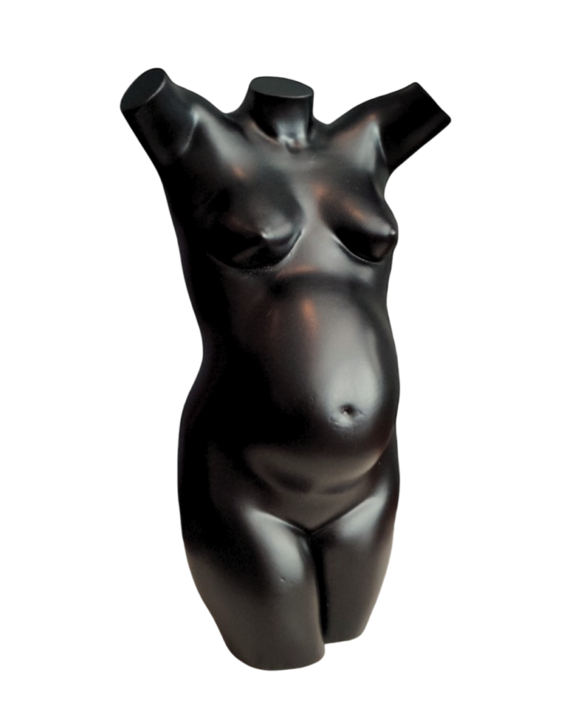 Zwangerschapsbeeldje Natural Shape - 3D - Zwart - Beige - Nude - Limburg - Brabant