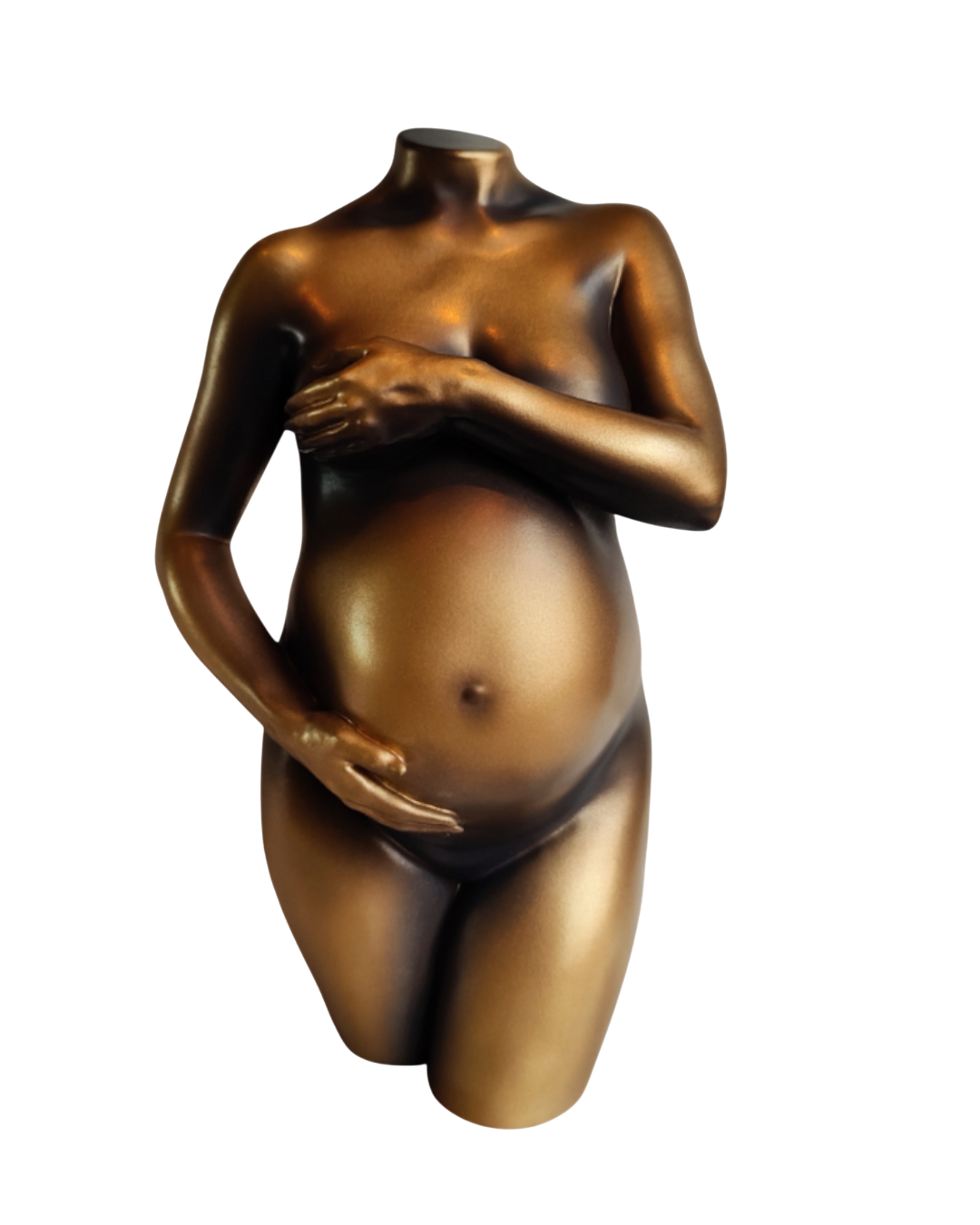 Zwangerschapsbeeldje - Buikbeeldje - Buikbeeld - Zwangerschapsbeeldje - Zwangerschap - Metal Aged Shape - 3D - Zilver - Koper - Brons - Bronzen -Limburg - Brabant - Buik - Zwanger