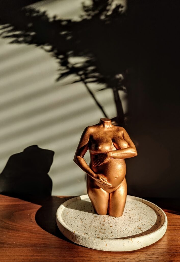 Zwangerschapsbeeldje 3D Koper Brons Metal Aged - Verouderd - Limburg - Brabant