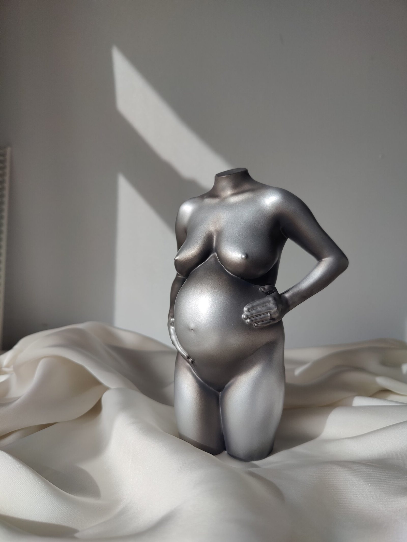 Metal Aged Shape Zilver- 3D - Limburg - Brabant - Buik - Zwanger